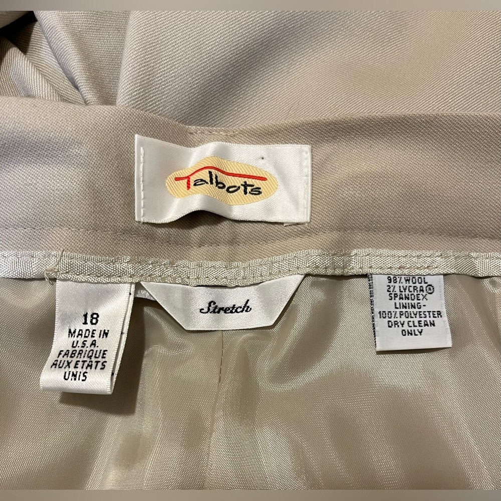 Talbots Classic Cream Women's Trousers - Picture 9 of 9
